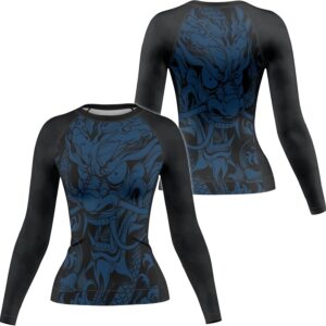FORMONIES Samurai Women’s Rash Guard Long Sleeve – Compression Base Layer for BJJ MMA No-Gi Jiu Jitsu