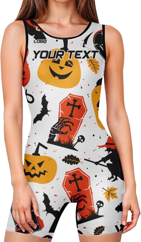 Custom Halloween Wrestling Singlet for Kid Adult Comfort Ghost Tank Top