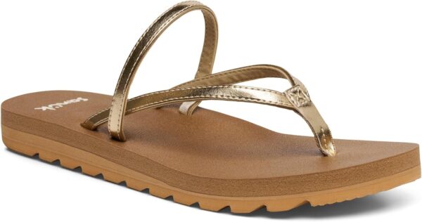 Sanuk Yoga Strappy Womens Sandals | Yoga Mat Footbed | Strappy Flip Flops for Women | Lightweight Summer Sandals | Women’s Beach Sandals