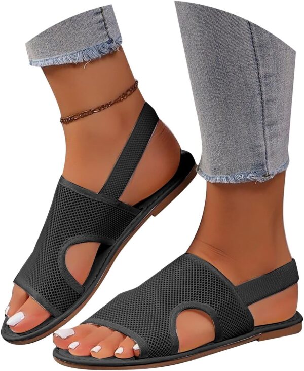 Women's Summer Flat Sandals Casual Comfortable Flip Flops Beach Walking Shoes for Outdoor Vacation Travel