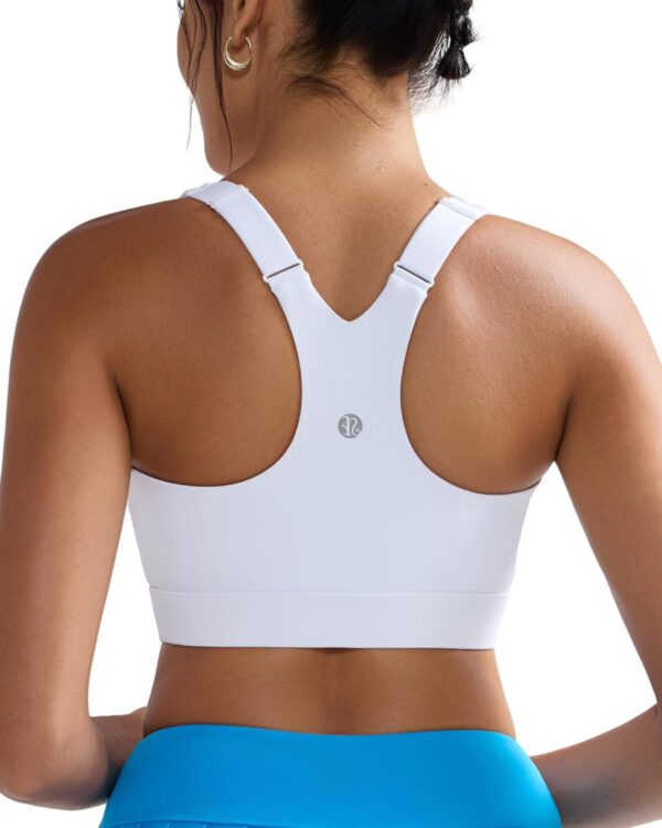 RUNNING GIRL Sports Bra for Women,Adjustable Straps Molded Cup High Impact Sports Bra with Sewn in Pads