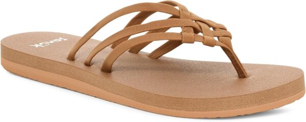 Sanuk Yoga Sandy II | Flip Flops for Women | Yoga Sandals For Women | Women's Beach Sandals | Memory Foam Footbed