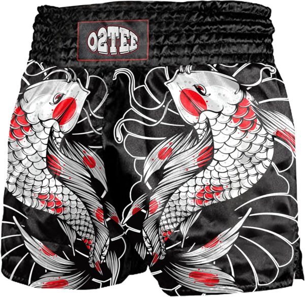 O2TEE Muay Thai Shorts Boxing Shorts MMA Kickboxing Traditional Styles Nation Shorts