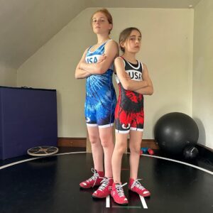 Athena Wrestling - Red Tie Dye Womens/Girls Freestyle Singlet