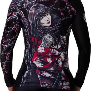 Raven Fightwear Women's Sakura BJJ Rash Guard MMA Black