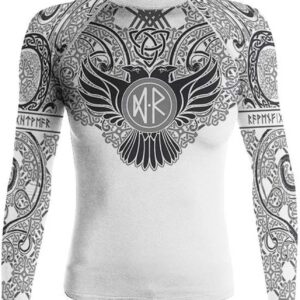 Raven Fightwear Women's Nordic Rash Guard IBJJF Approved MMA BJJ White