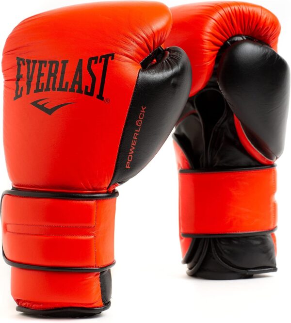 Everlast Powerlock 2 Boxing Gloves | Pro Flight Gloves | Secure Fit Hook and Loop with Triple-Layer Foam & Wrist Support for Injury Prevention | Heavy Bag & Speedbag Training