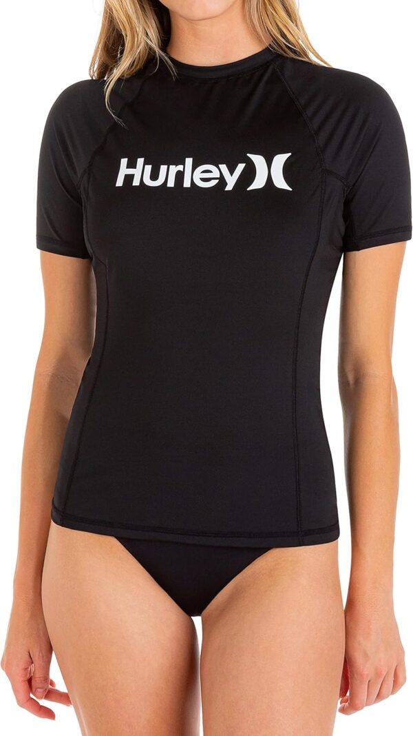 Hurley Womens One and Only Short Sleeve Rash Guard