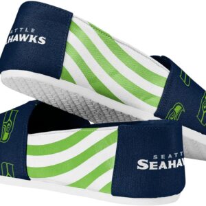 FOCO Women's NFL Team Logo Ladies Fashion Slip On Canvas Shoes