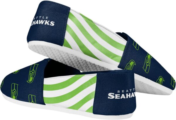 FOCO Women's NFL Team Logo Ladies Fashion Slip On Canvas Shoes