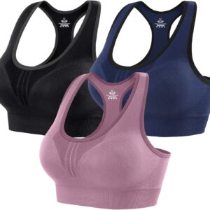 Heathyoga High Impact Sports Bras for Women High Support Padded Sports Bra Workout Bras for Women Racerback Bra for Yoga