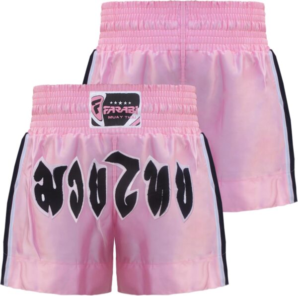 Farabi Sports Women Muay Thai Shorts Pink Ladies Female MMA Training Shorts Martial Arts Boxing Shorts