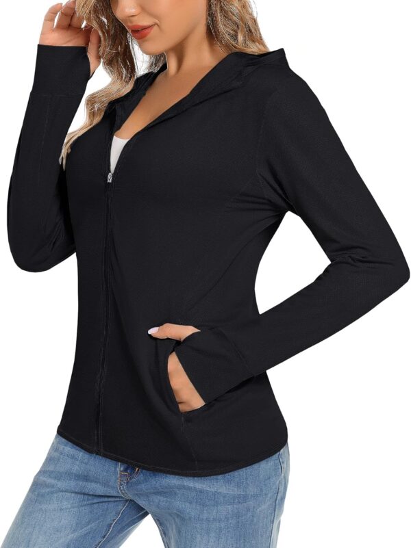 TACVASEN Women's Sun Hoodies Lightweight Jacket for Women Zip Up UPF 50+ UV Shirt Long Sleeves