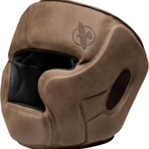 Hayabusa T3 LX Leather Adjustable MMA Headgear - Brown, One Size