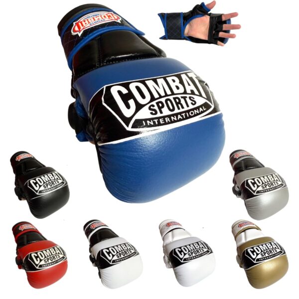 Combat Sports Max Strike Mma Training Gloves Fingerless Boxing Gloves Blue