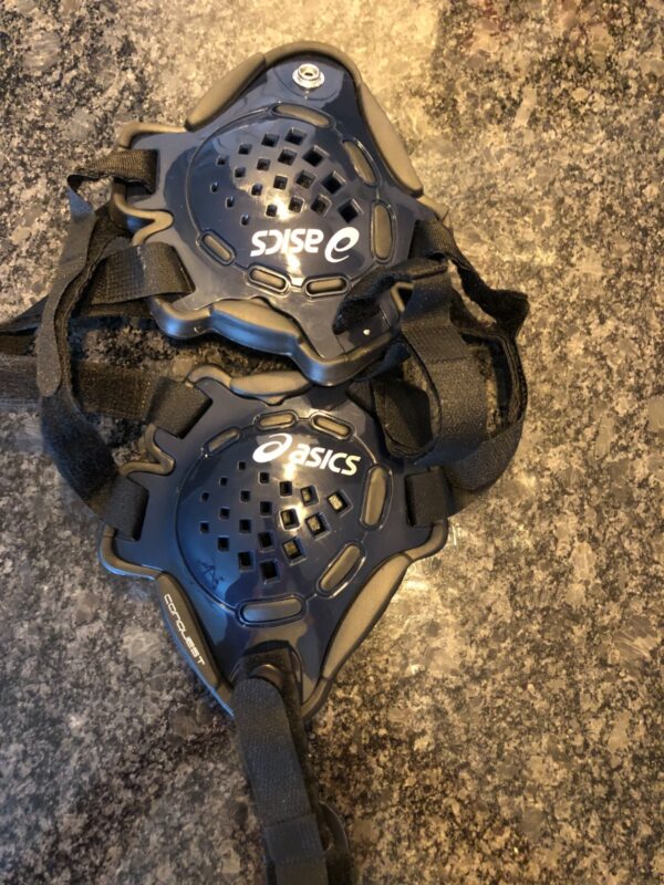 Asics Wrestling Conquest Ear Guard Anti-Odor, Blue, One Size Low Profile