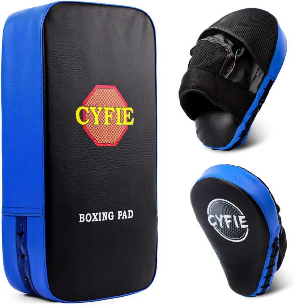 2-in-1 Boxing Pads and Mitts Set - Punching Strike Pads & Training Gloves for Ad