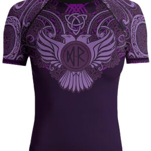 Raven Fightwear Women's Nordic BJJ Rash Guard Short Sleeve MMA Purple