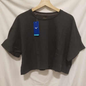 MIZUNO Ronda Rousey Kata Crop Tee XL Black Karate Martial Arts Wrestling MMA