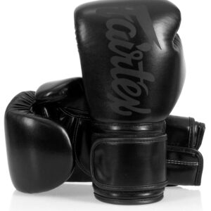 Fairtex Muay Thai Boxing Gloves 14 oz Black Enhanced Wrist Protection
