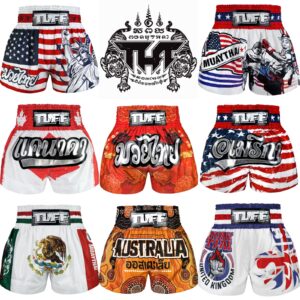 TUFF Muay Thai Shorts Boxing Shorts MMA Kickboxing Training Gym Shorts M11