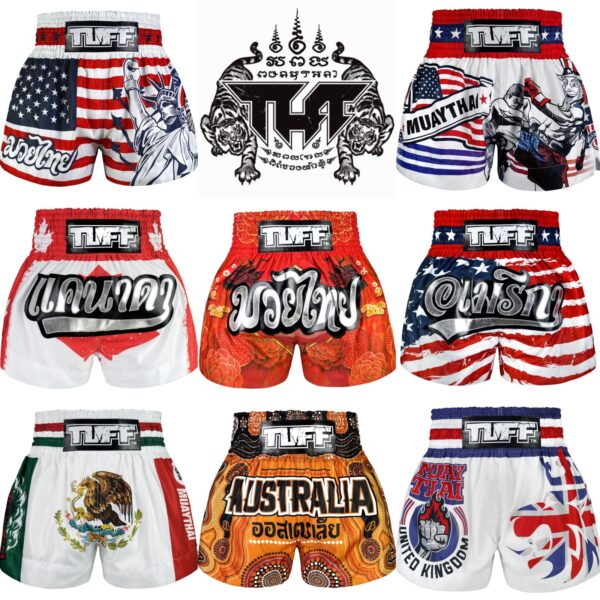 TUFF Muay Thai Shorts Boxing Shorts MMA Kickboxing Training Gym Shorts M11