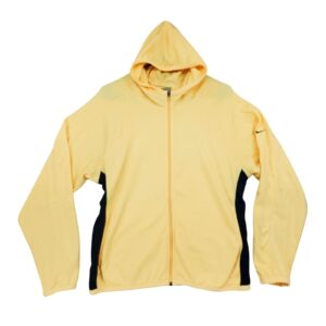 Nike Full Zip Hoodie sz M Womens Yellow Black Dri-Fit Athletic Jacket  Running