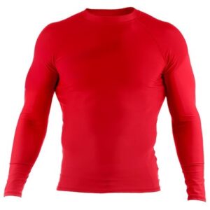 Rash guard Rash Vest All Sports RED MMA Running Body Armour Full & Short Sleeve