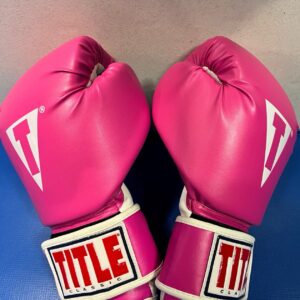 TITLE Boxing Gloves Classic Pro Style 16 oz Training  Pink Large Women Kick Box