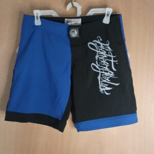 Fighter Girls  Women’s Black Blue MMA UFC Skull Shorts - Size Junior M/7