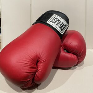 Everlast Red Boxing Gloves Pair Large 12" Womens Kickboxing Exercise EUC