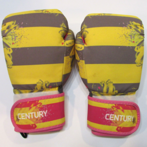 Pair Century Strive Women's Pink Yellow Gray 10 oz Boxing Gloves Floral
