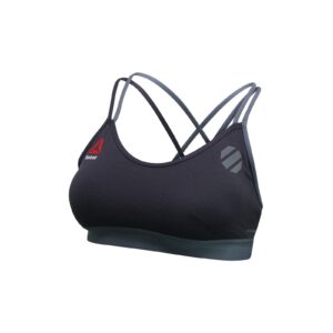 Reebok Women's Charcoal Grey Fight Speedwick Performance Sports Bra AJ4440