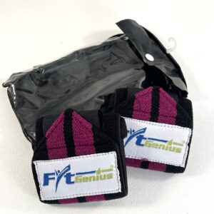 FitGenius Pink Blk Weightlifting Workout Wrist Wraps Training Mobility Fitness