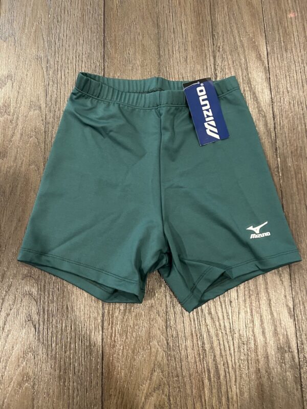 Womens Mizuno Volleyball Compression Shorts Booty Shorts Green Small New
