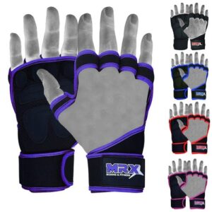 Weight Lifting Unisex Gym Gloves Workout Training Wrist Wraps with Extra Grip