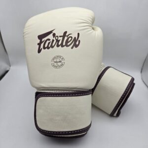 FAIRTEX Real Leather BGV16 Womens Boxing Gloves 16oz Khaki Beige Small Cuff