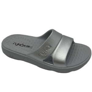 Ryka Ultimate Recovery Molded Slide Sandals Restore Slide Silver