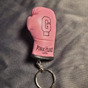 Pink Gloves Boxing Keychain Empowering Women In Boxing