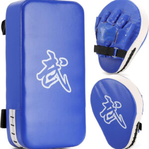 Boxing Focus Pads and Taekwondo Pad, 15.5 X 8 Blue, 2-In-1 Punching Mitts Kick P