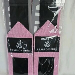 Weightlifting  18" Wrist Wraps Women with Thumb Loop Pink  – Arms on Fire