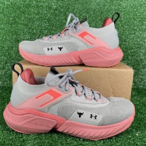 Under Armour Project Rock 5 Women’s Training Shoes Gray Pink Size 9.5 New