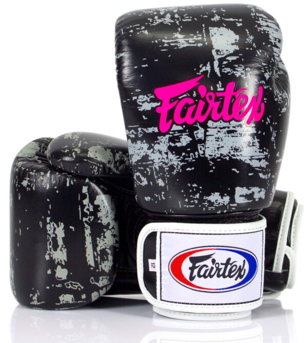 Fairtex Boxing Gloves 16 oz Dark Cloud Leather Muay Thai Kickboxing Gear