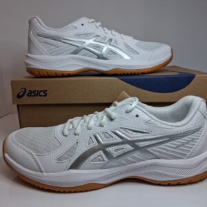 ASICS Upcourt 6 Women's Size 10 Indoor Court Shoes White/Pure Silver New In Box