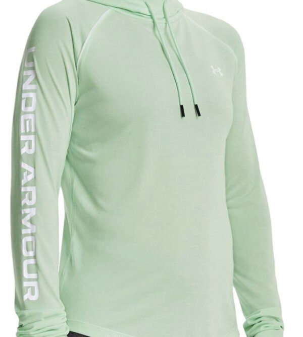 Under Armour Womens  Medium Velocity Wordmark Hoodie Mint Green