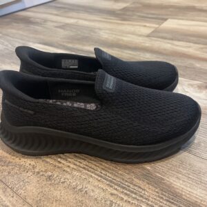 Skechers Shoes Go Walk Black Mesh Slip On Air Cooled Goga Mat Ivy Women’s Size 9