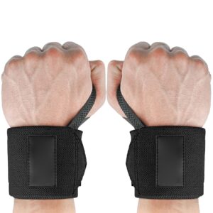 Powerlifting Wrist Wraps,18 Inch Gym Wrist Straps with Thumb Loop for Support
