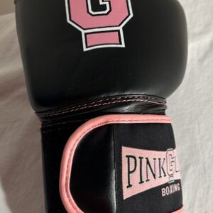 Pink Gloves Boxing Women's Boxing Glove (1) And Tape, New Pink And Black - Left