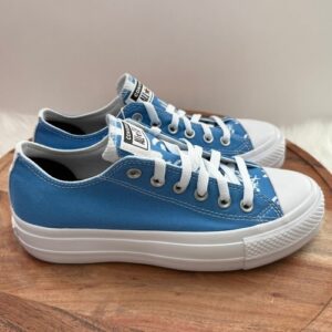 Converse by you CTAS Lift Blue White Graphic Platform A09104C Wmns 7.5