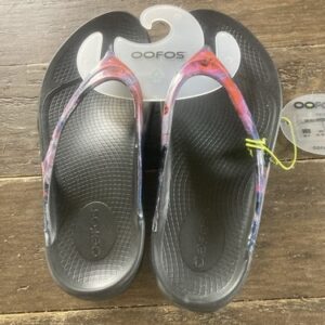 Oofos Oolala Limited Recovery Sandals Size 8 Women Color Canyon Sunlight New!